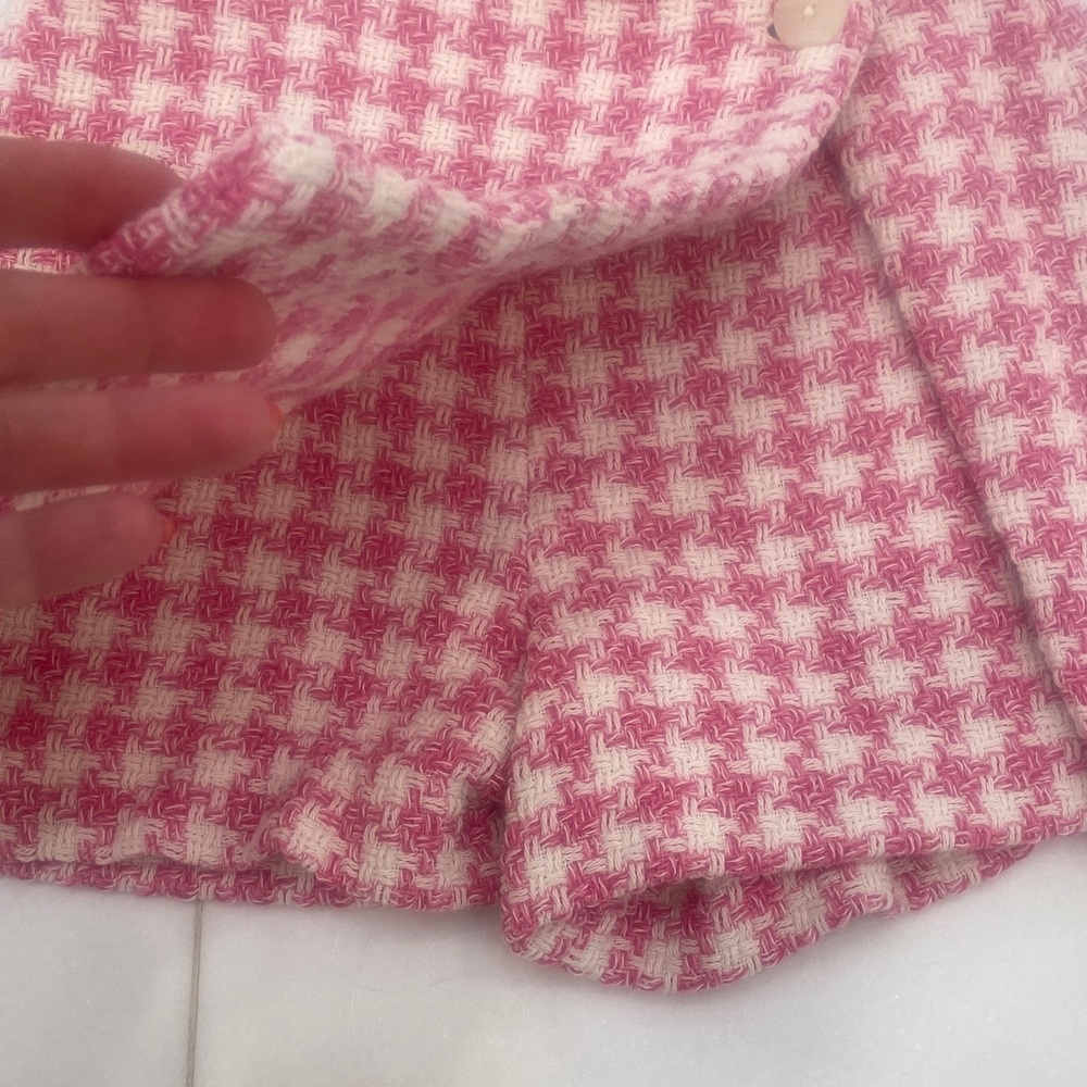 Zara Pink Houndstooth Kids Blazer and Skort Outfit - Picture 4 of 9